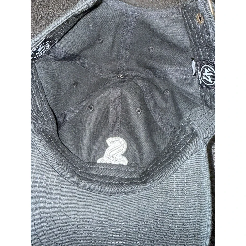 MLB Chicago White Sox 47 Brand Clean Up Strapback Adjustable Dad Hat OSFA Black
